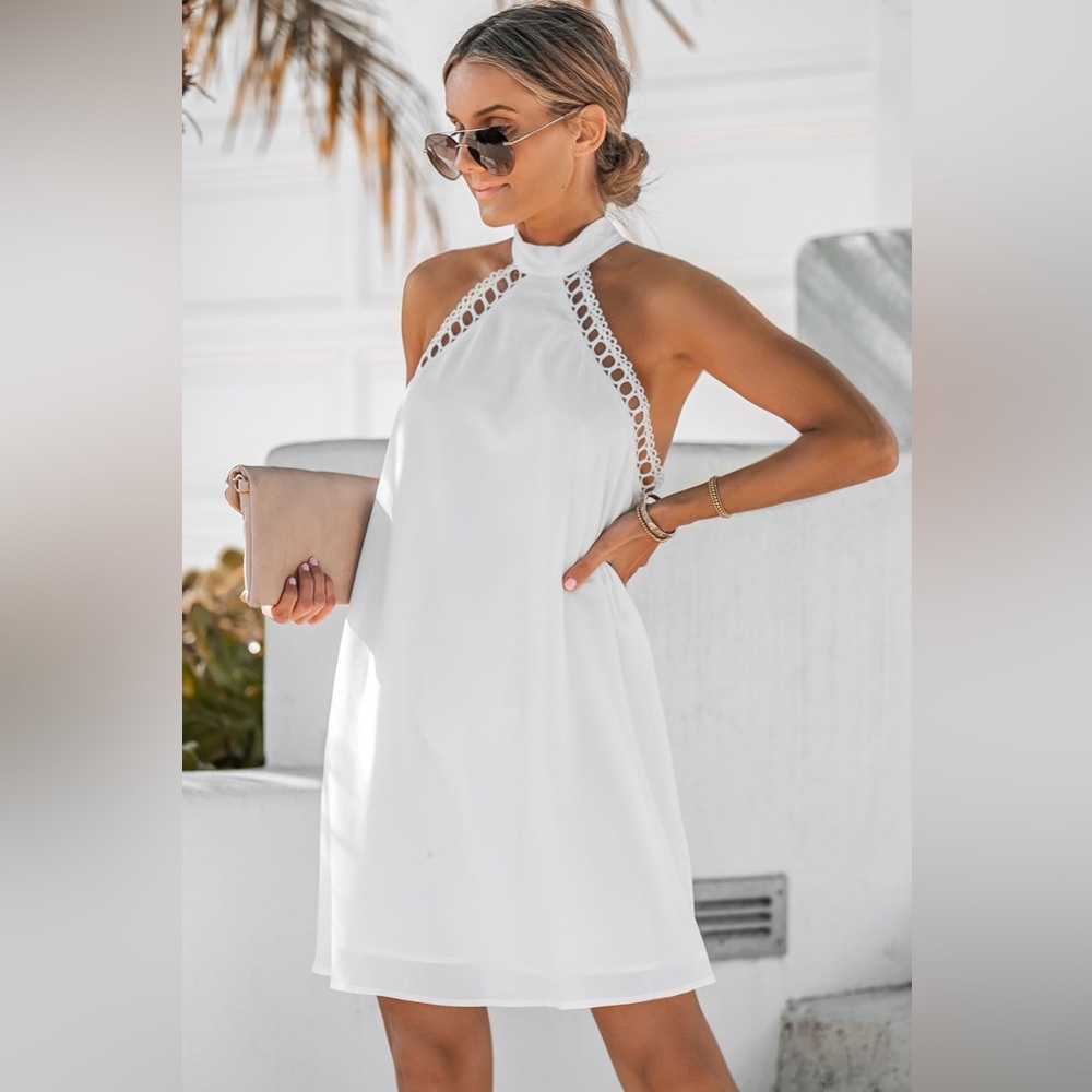 Cupshe White Backless Dress